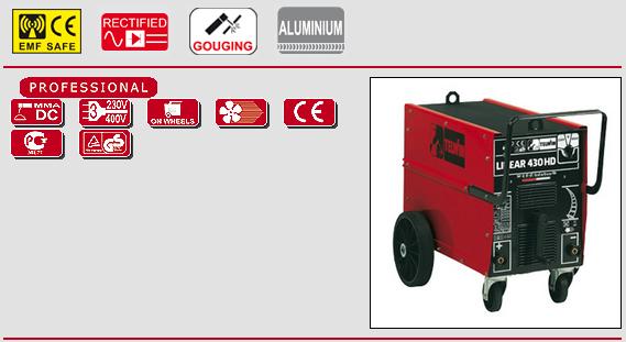 Transformator de sudura (Trifazat)-Electrod 2-6 mm  LINEAR 430HD